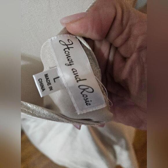 Glamorous Metallic Wrap Dress - Perfect for Night Outs - Picture 6 of 7